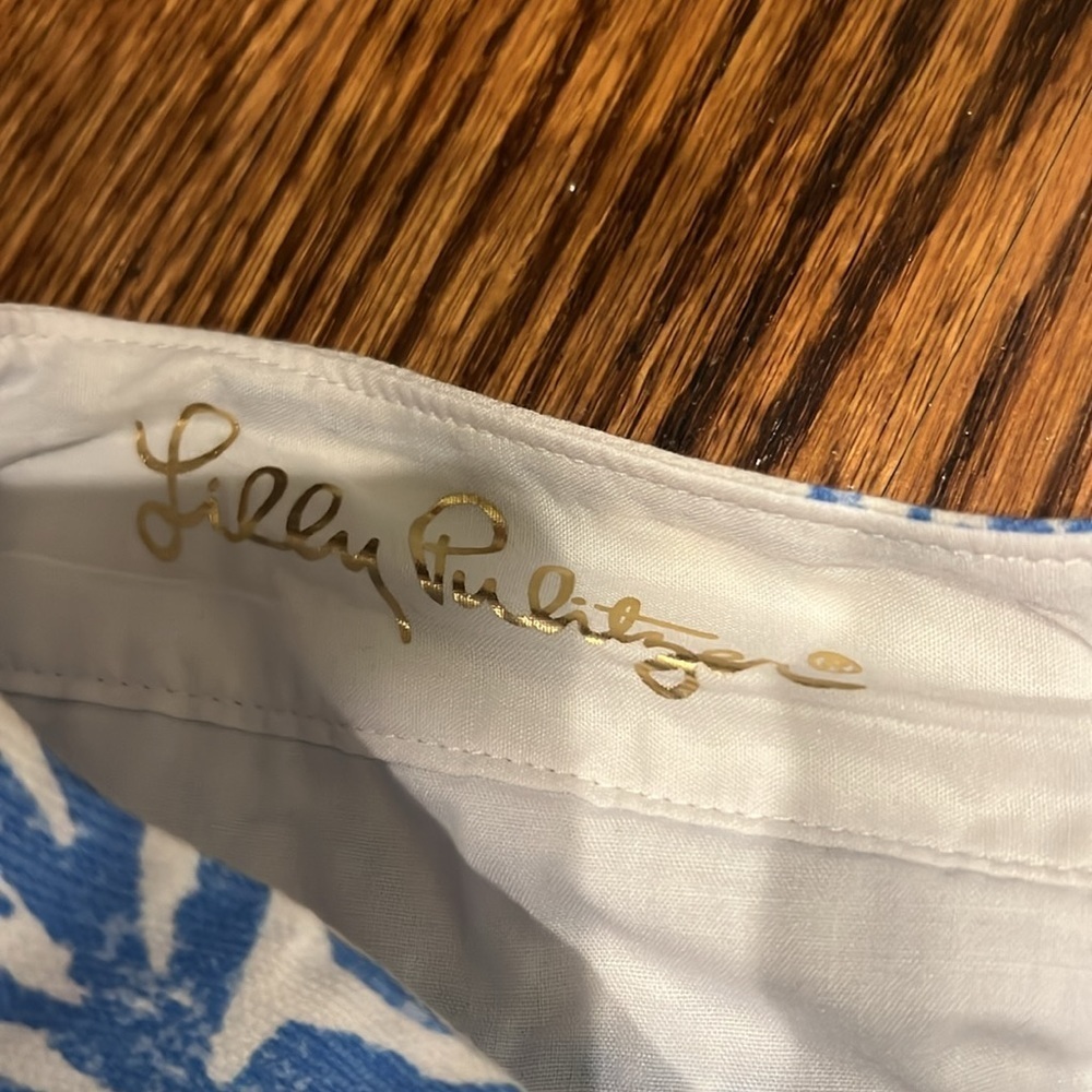 Lilly Pulitzer Callahan Shorts Resort White and Blue On a Roll size 10 NWT - Picture 6 of 8